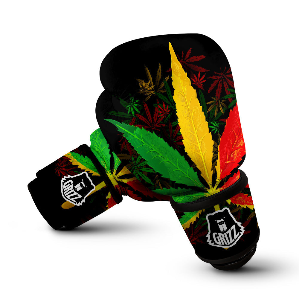 Rasta Cannabis Print Boxing Gloves-grizzshop
