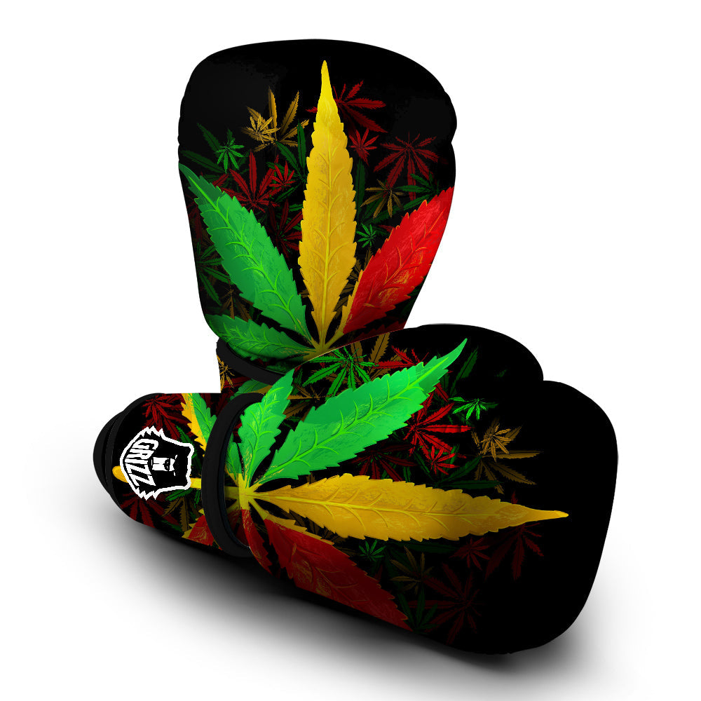 Rasta Cannabis Print Boxing Gloves-grizzshop