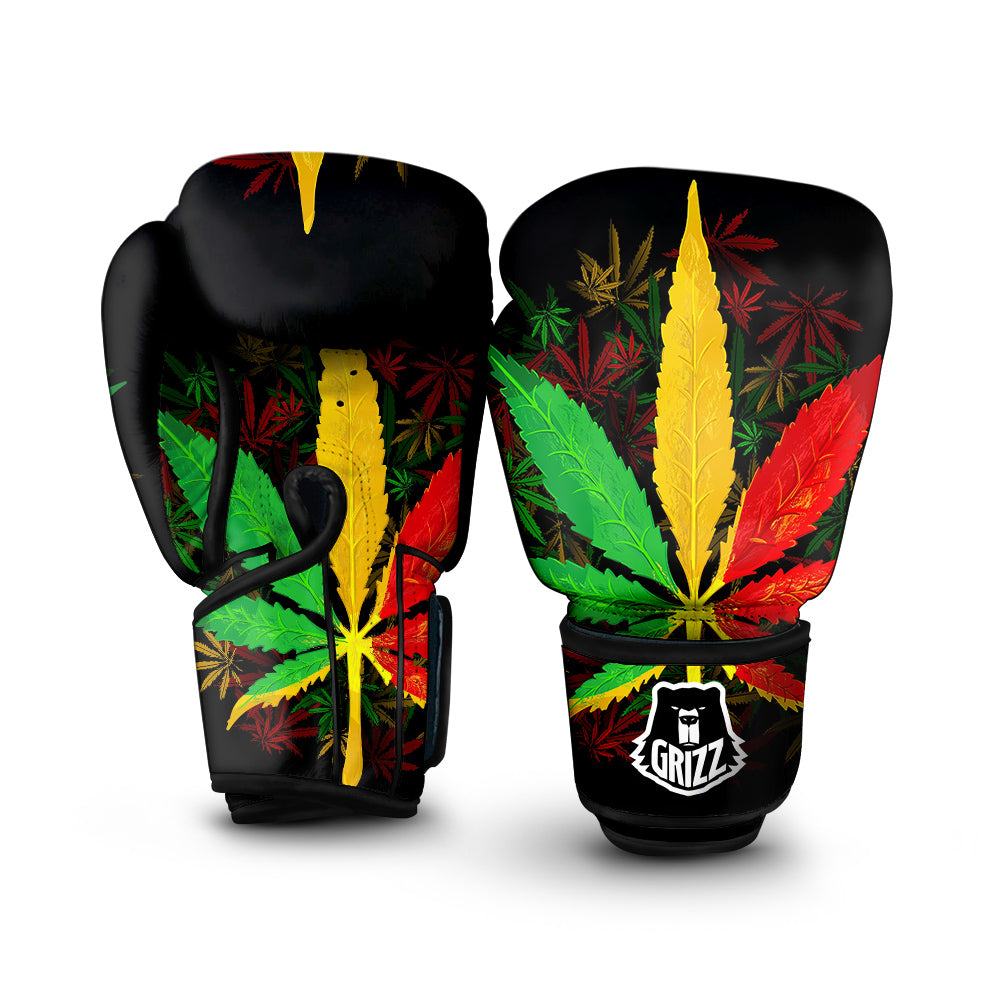 Rasta Cannabis Print Boxing Gloves-grizzshop