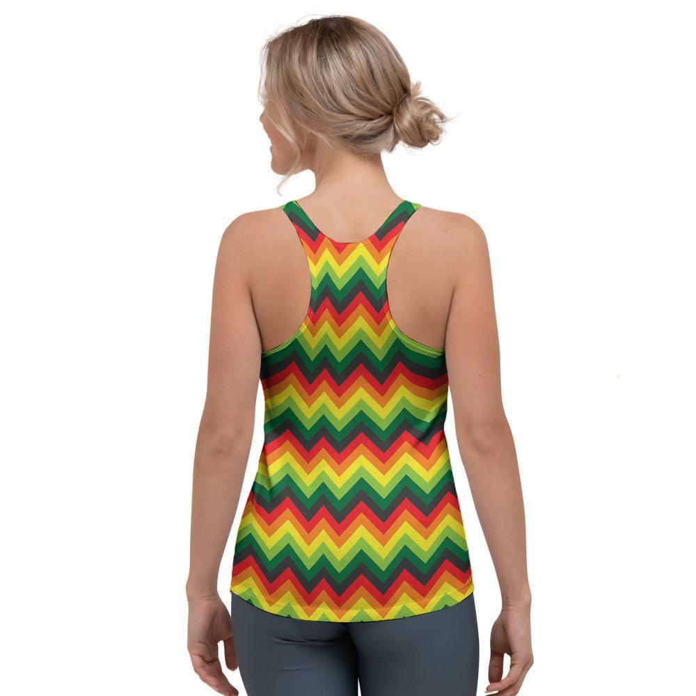 Rasta Jamaica Reggae Women's Racerback Tank Top-grizzshop