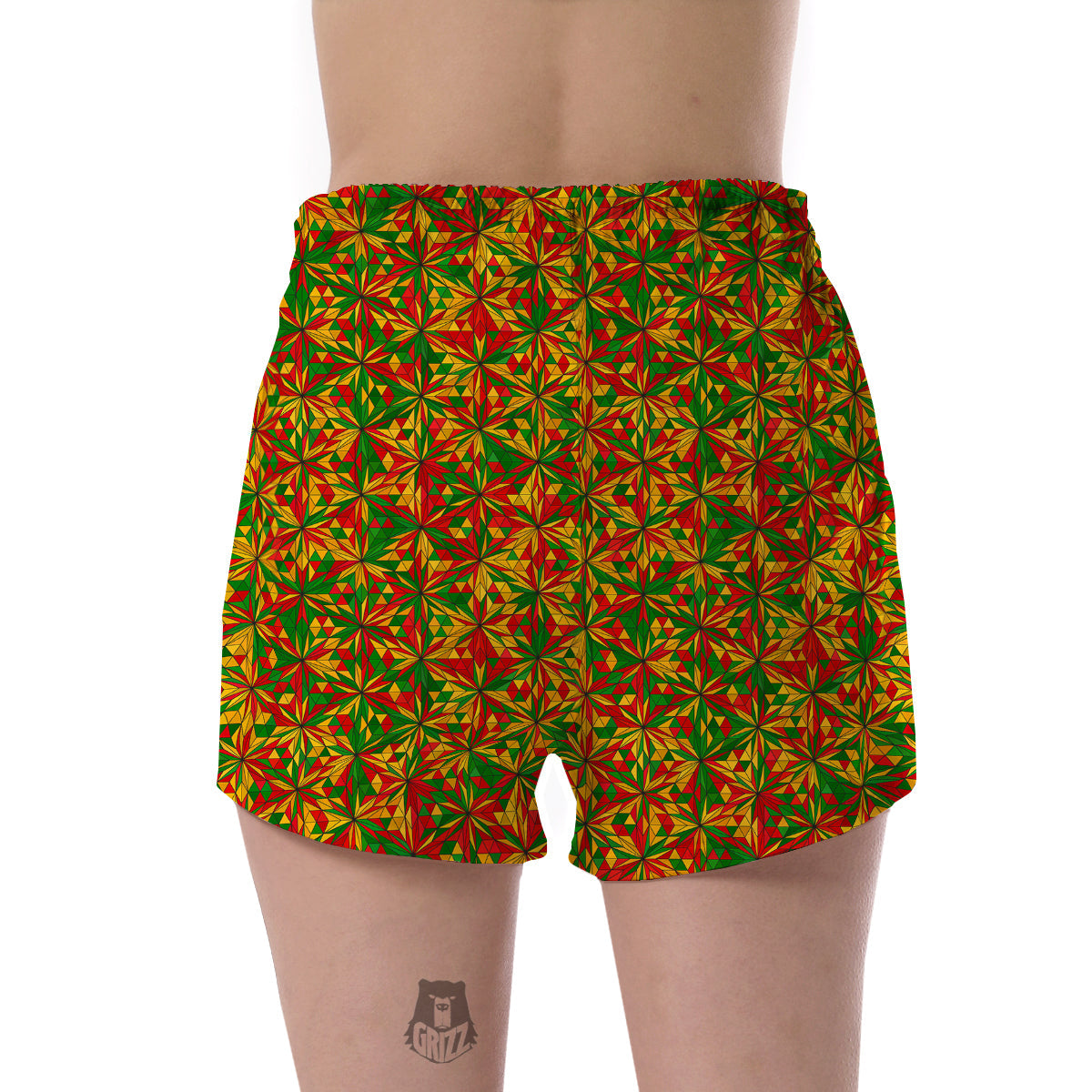 Rasta Reggae Pattern Print Women's Shorts-grizzshop