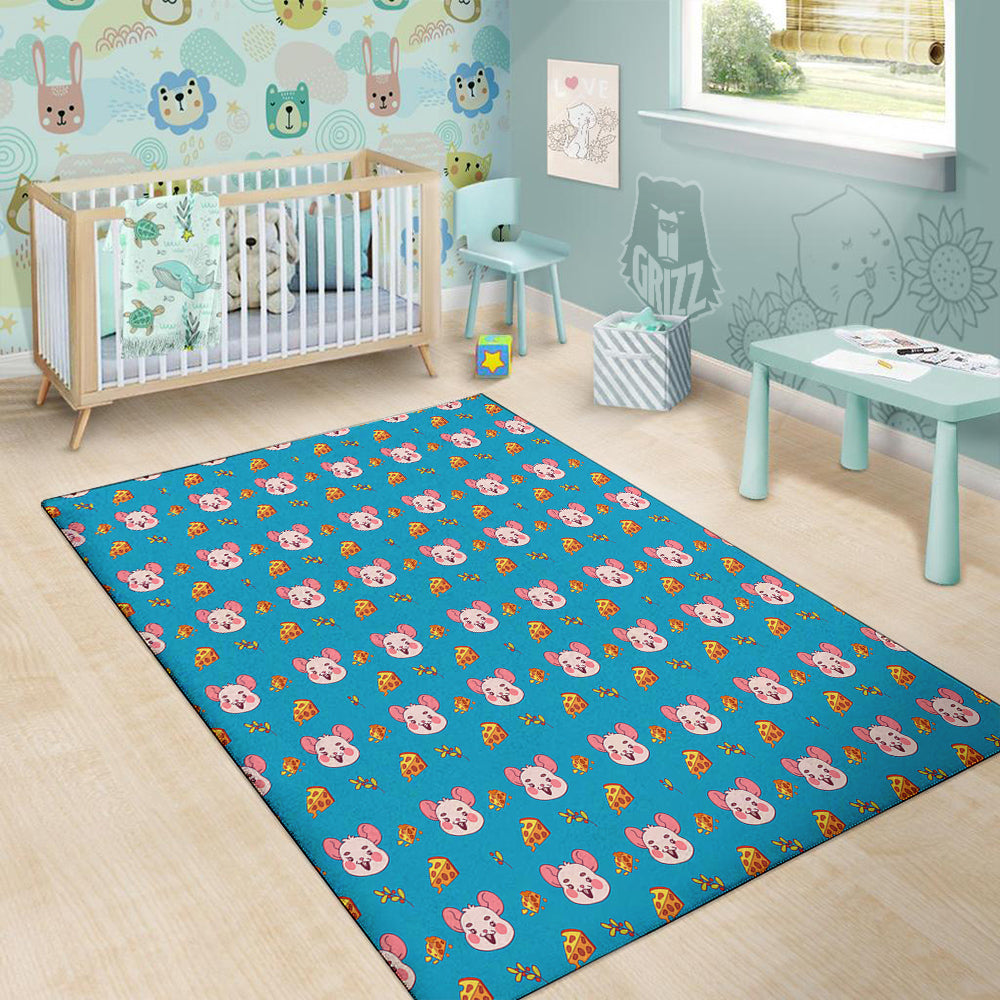 Rat Cute Print Pattern Floor Mat-grizzshop