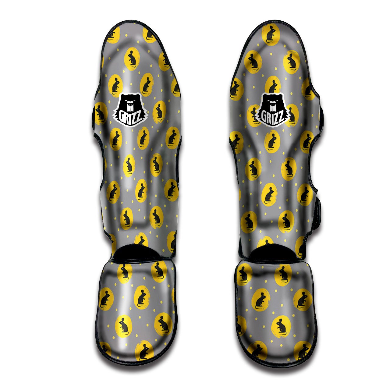 Rat Print Pattern Muay Thai Shin Guards-grizzshop
