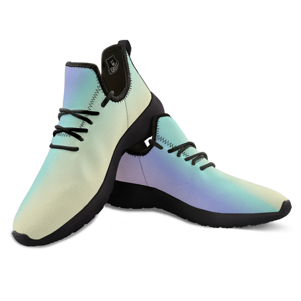 Rave Pastel Print Pattern Black Athletic Shoes-grizzshop