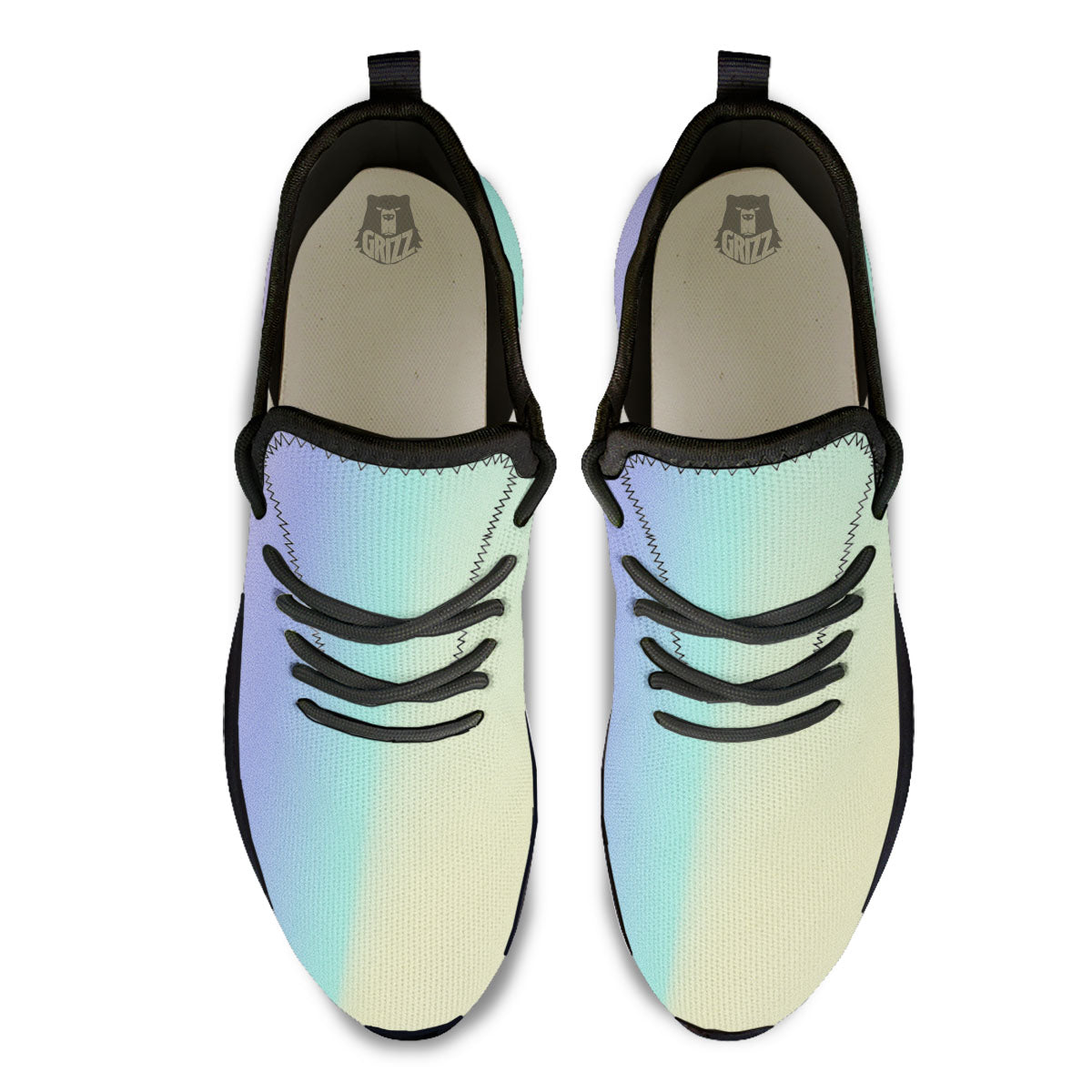 Rave Pastel Print Pattern Black Athletic Shoes-grizzshop