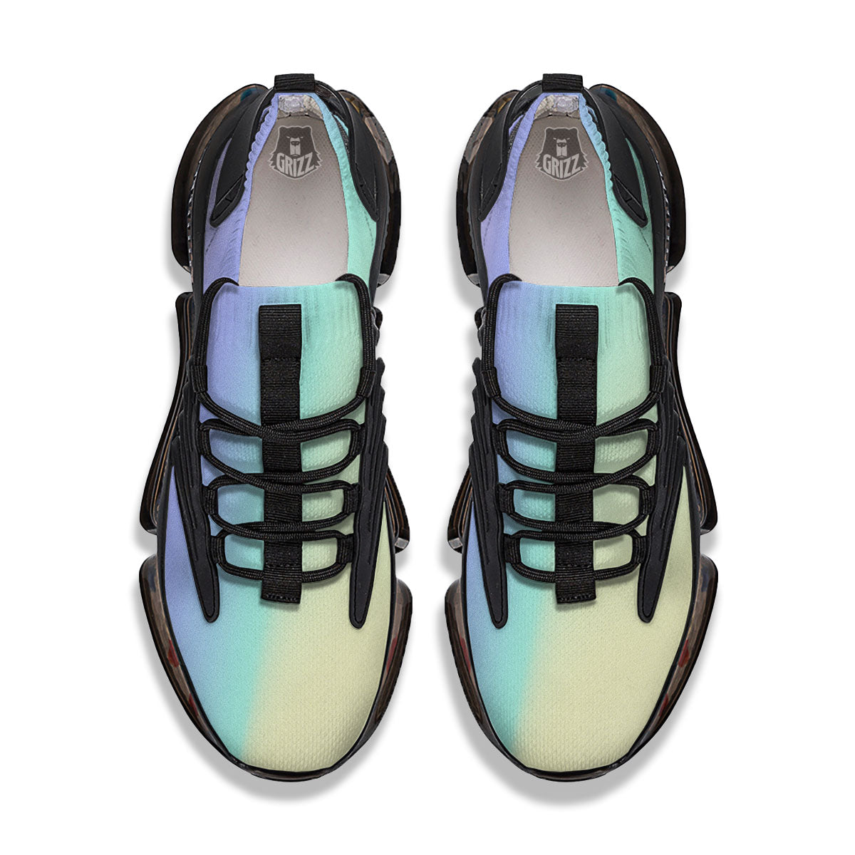 Rave Pastel Print Pattern Black Gym Shoes-grizzshop