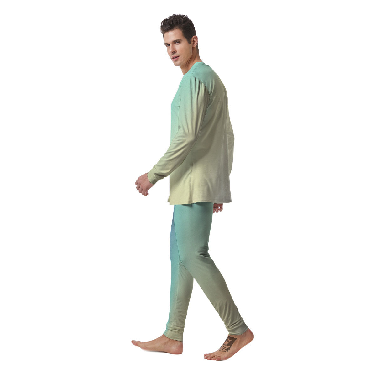 Rave Pastel Print Pattern Men's Pajamas-grizzshop