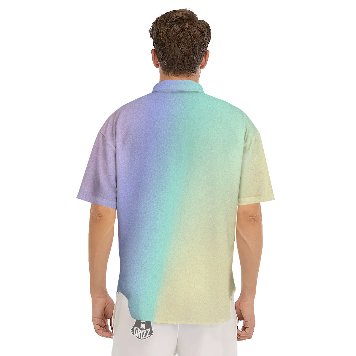 Rave Pastel Print Pattern Men's Short Sleeve Shirts-grizzshop