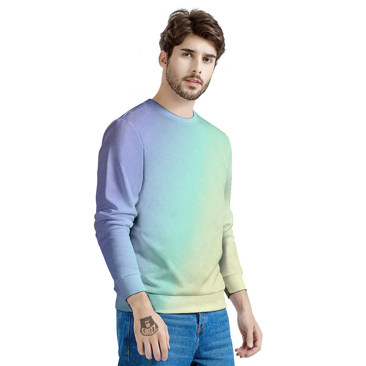 Rave Pastel Print Pattern Men's Sweatshirt-grizzshop