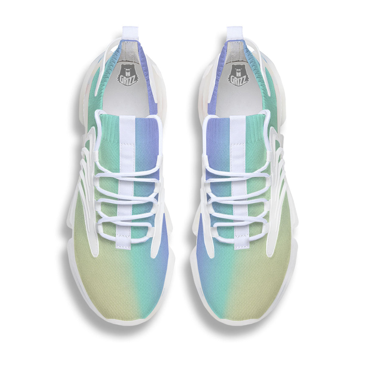 Rave Pastel Print Pattern White Gym Shoes-grizzshop