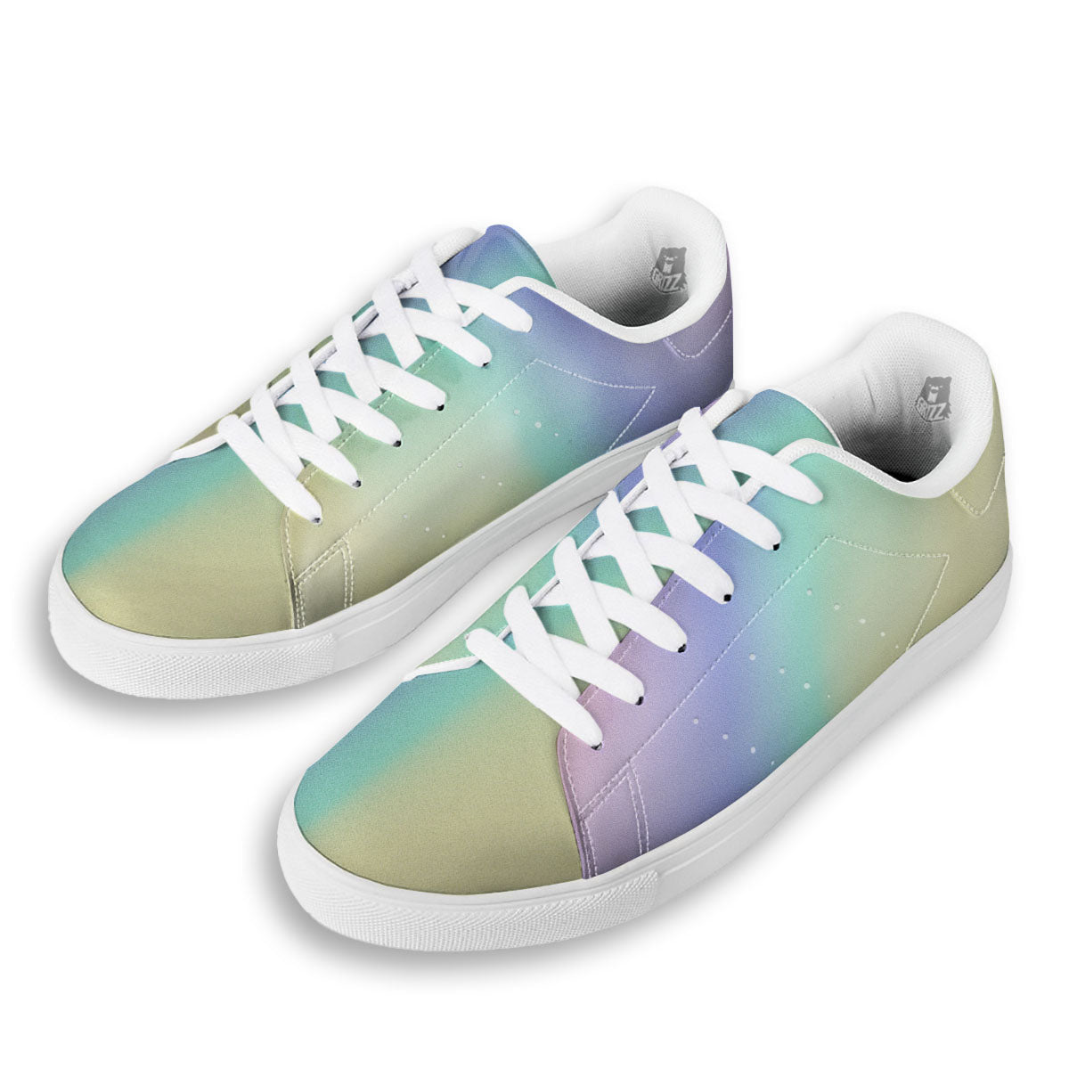 Rave Pastel Print Pattern White Low Top Sneakers-grizzshop