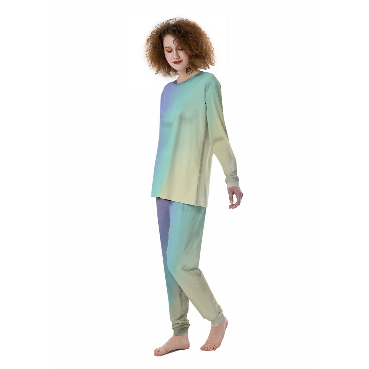 Rave Pastel Print Pattern Women's Pajamas-grizzshop
