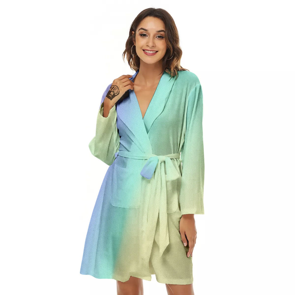 Rave Pastel Print Pattern Women's Robe-grizzshop