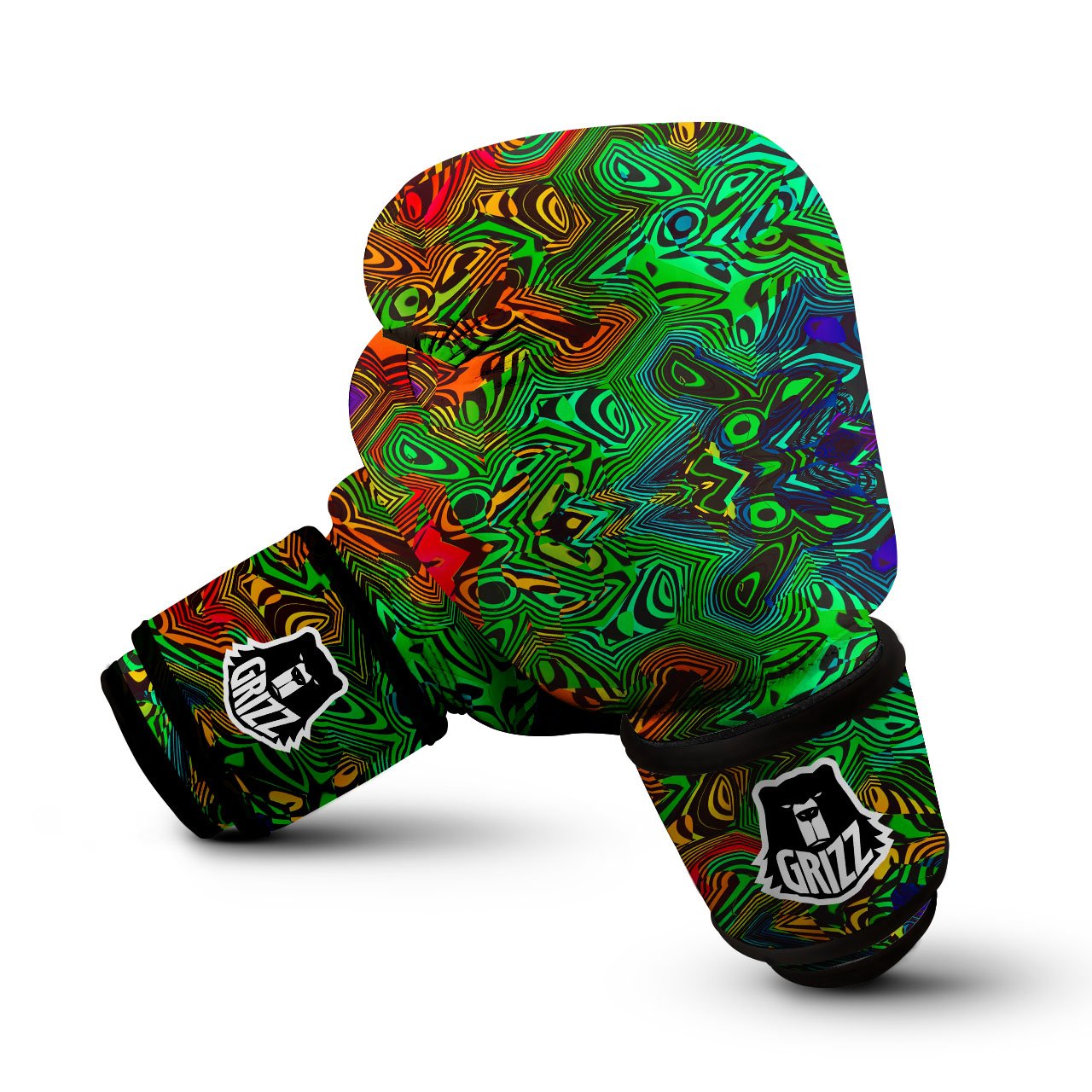 Rave Psychedelic Print Pattern Boxing Gloves-grizzshop