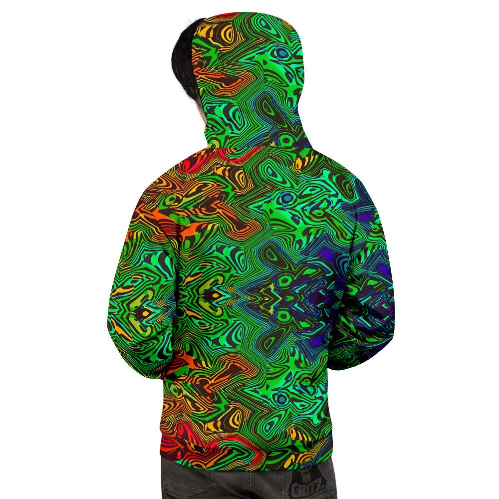 Rave Psychedelic Print Pattern Men's Hoodie-grizzshop