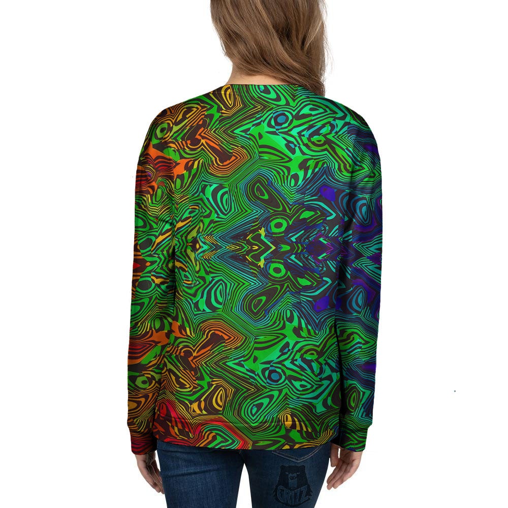 Rave Psychedelic Print Pattern Women's Sweatshirt-grizzshop