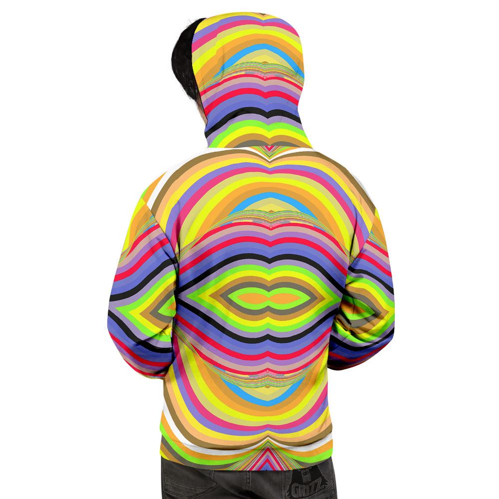 Rave Rainbow Print Pattern Men's Hoodie-grizzshop