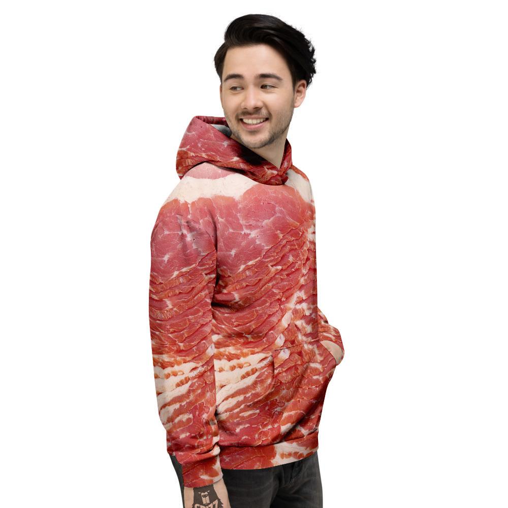 Raw Bacon Print Men's Hoodie-grizzshop