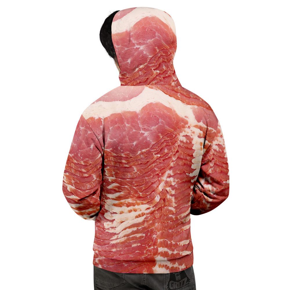 Raw Bacon Print Men's Hoodie-grizzshop
