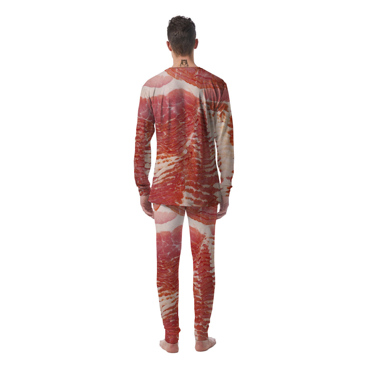 Raw Bacon Print Men's Pajamas-grizzshop