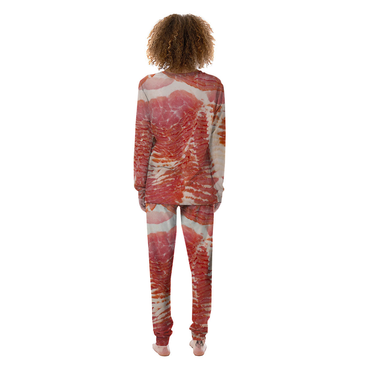 Raw Bacon Print Women's Pajamas-grizzshop