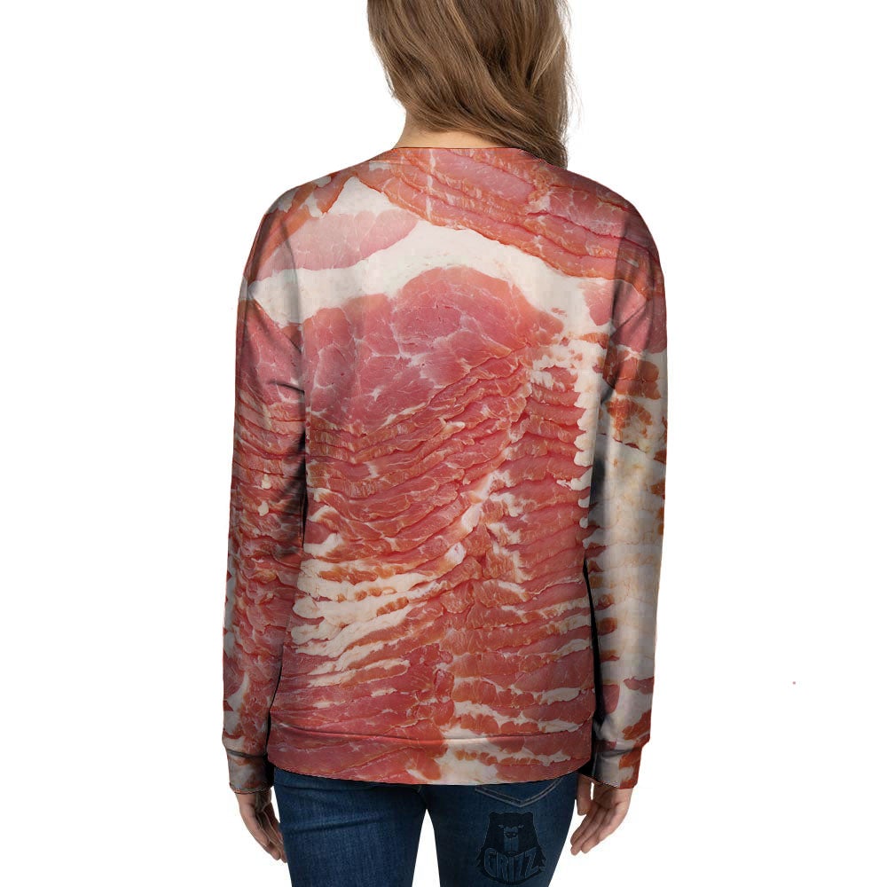 Raw Bacon Print Women's Sweatshirt-grizzshop
