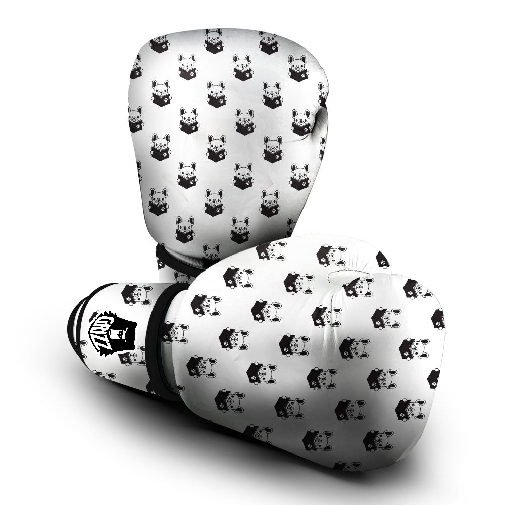 Reading Book French Bulldog Print Boxing Gloves-grizzshop