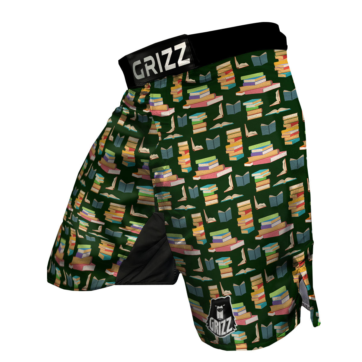 Reading Books Pile Print Pattern MMA Shorts-grizzshop