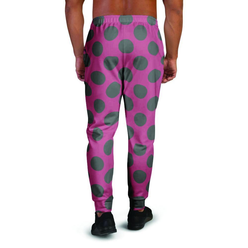 Red And Black Polka Dot Men's Joggers-grizzshop