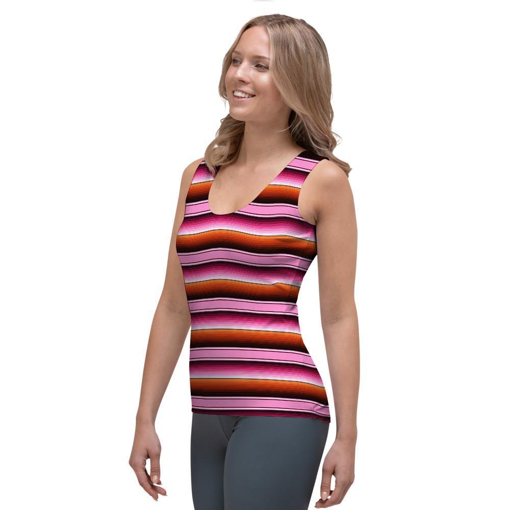 Red And Pink Mexican Baja Women's Tank Top-grizzshop