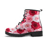 Red And Pink Rose Floral Women's Boots-grizzshop