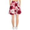 Red And Pink Rose Floral Women's Skirt-grizzshop