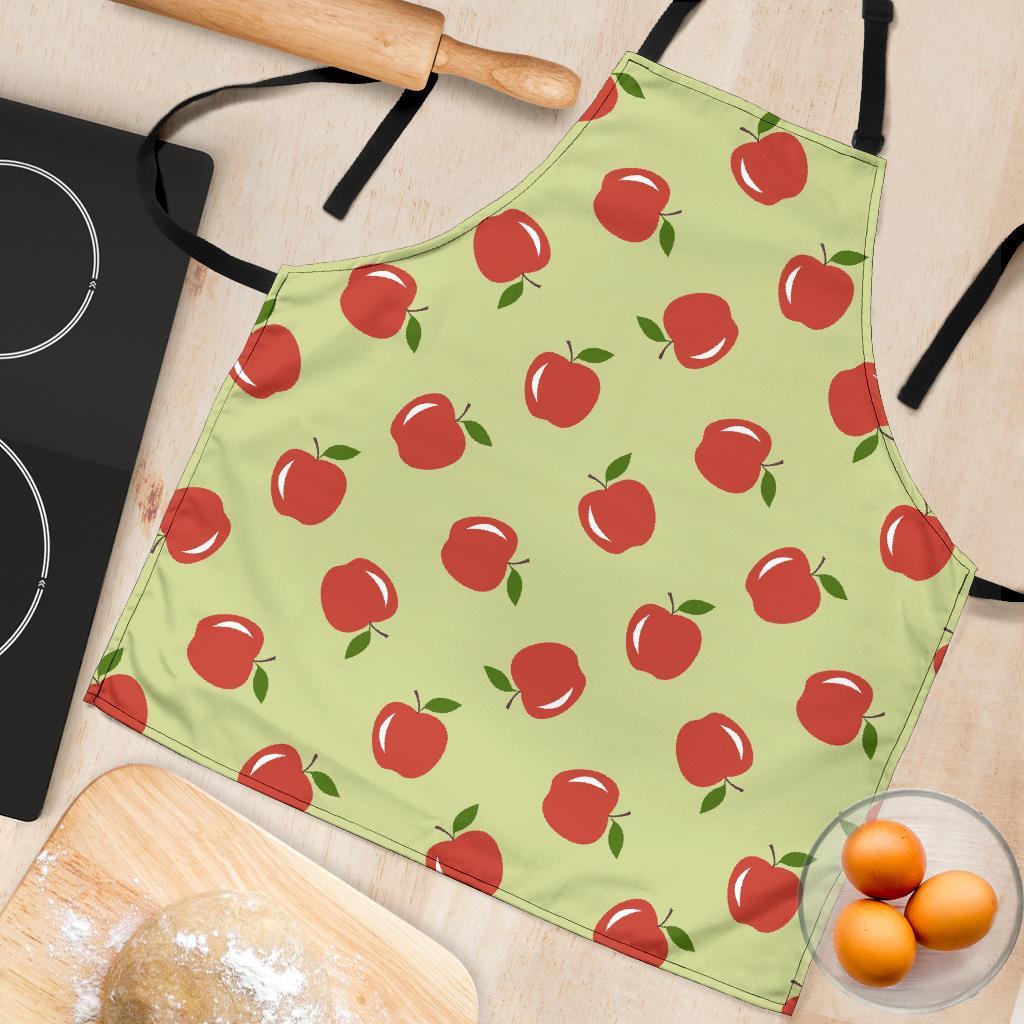 Red Apple Print Pattern Women's Apron-grizzshop