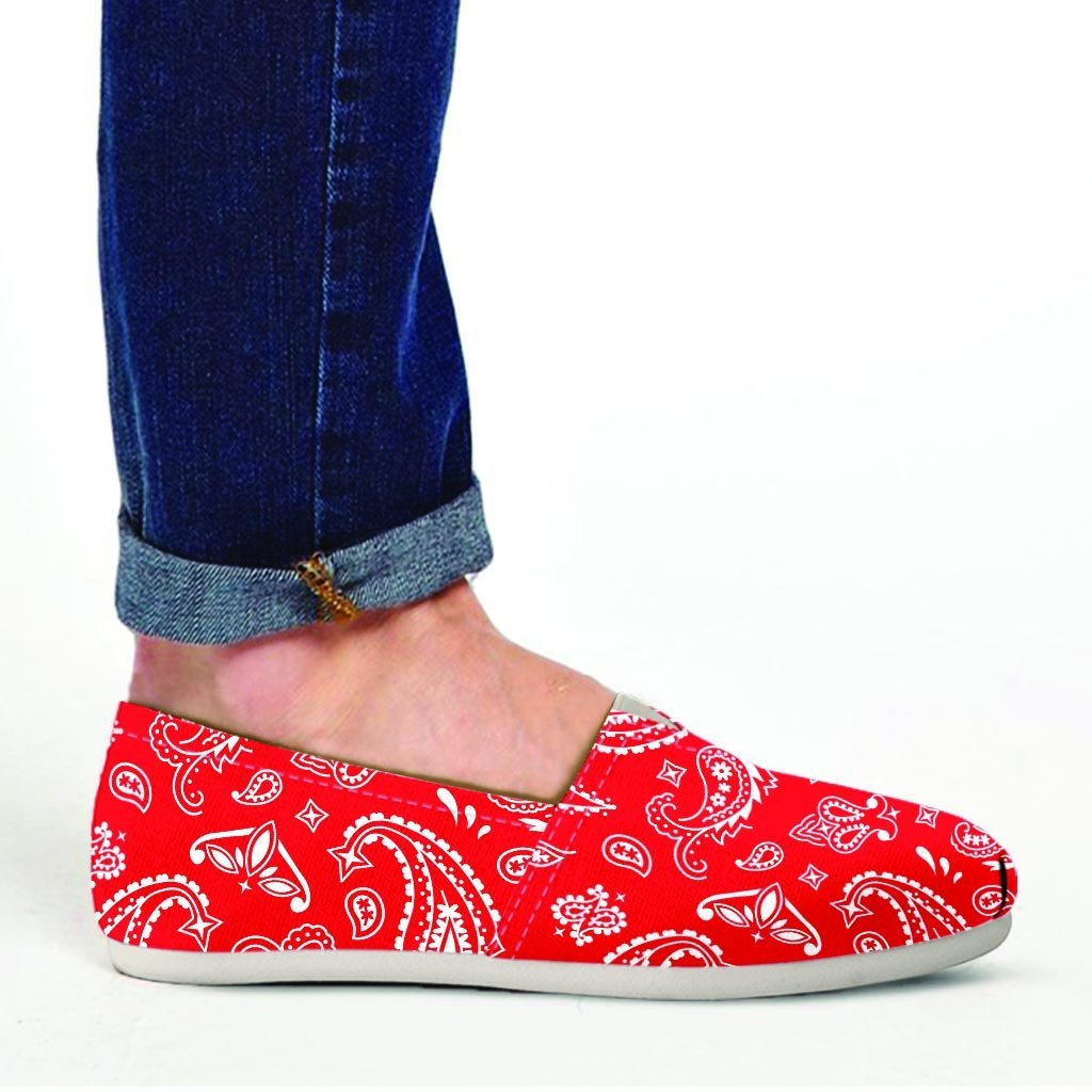 Red Bandana Canvas Shoes-grizzshop