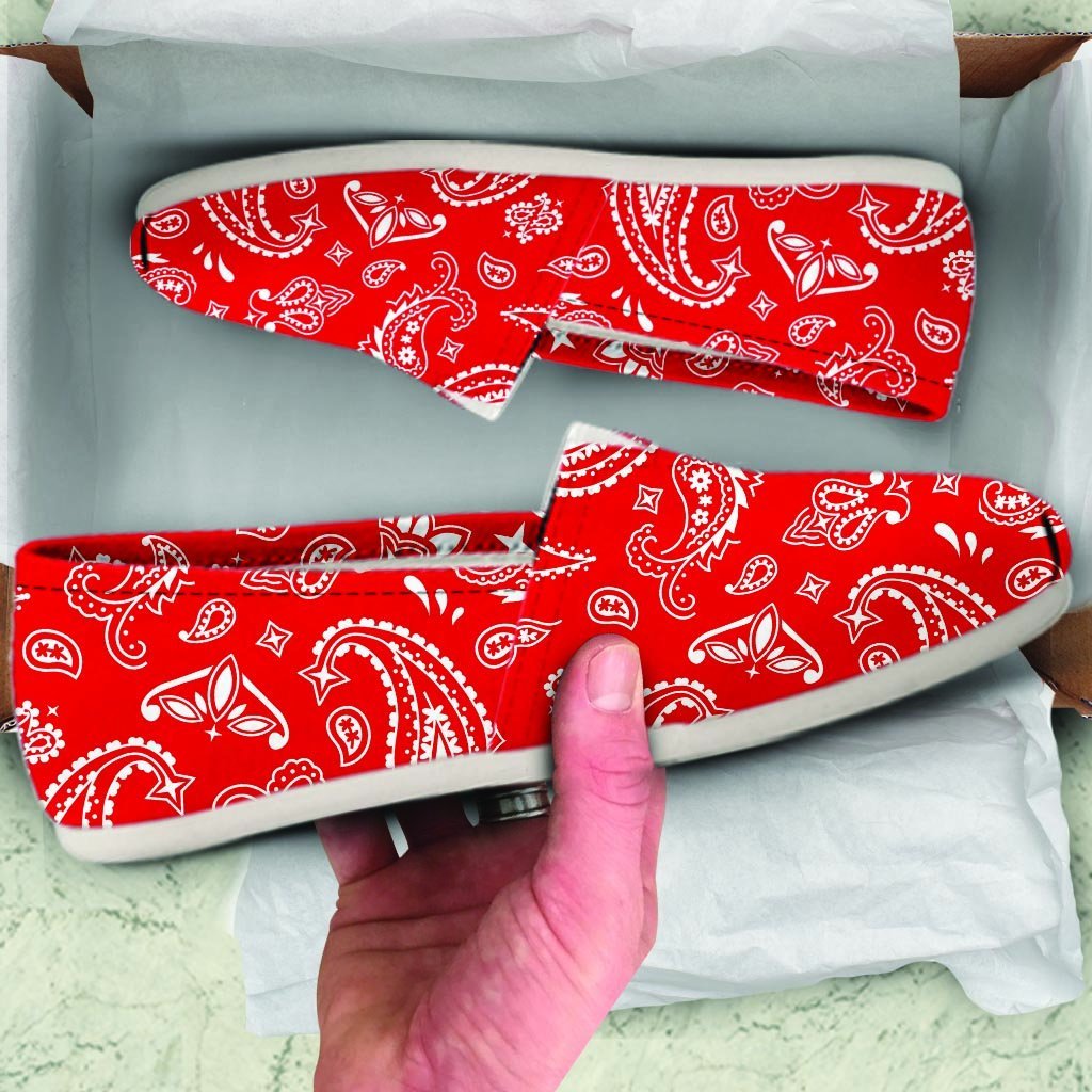 Red Bandana Canvas Shoes-grizzshop