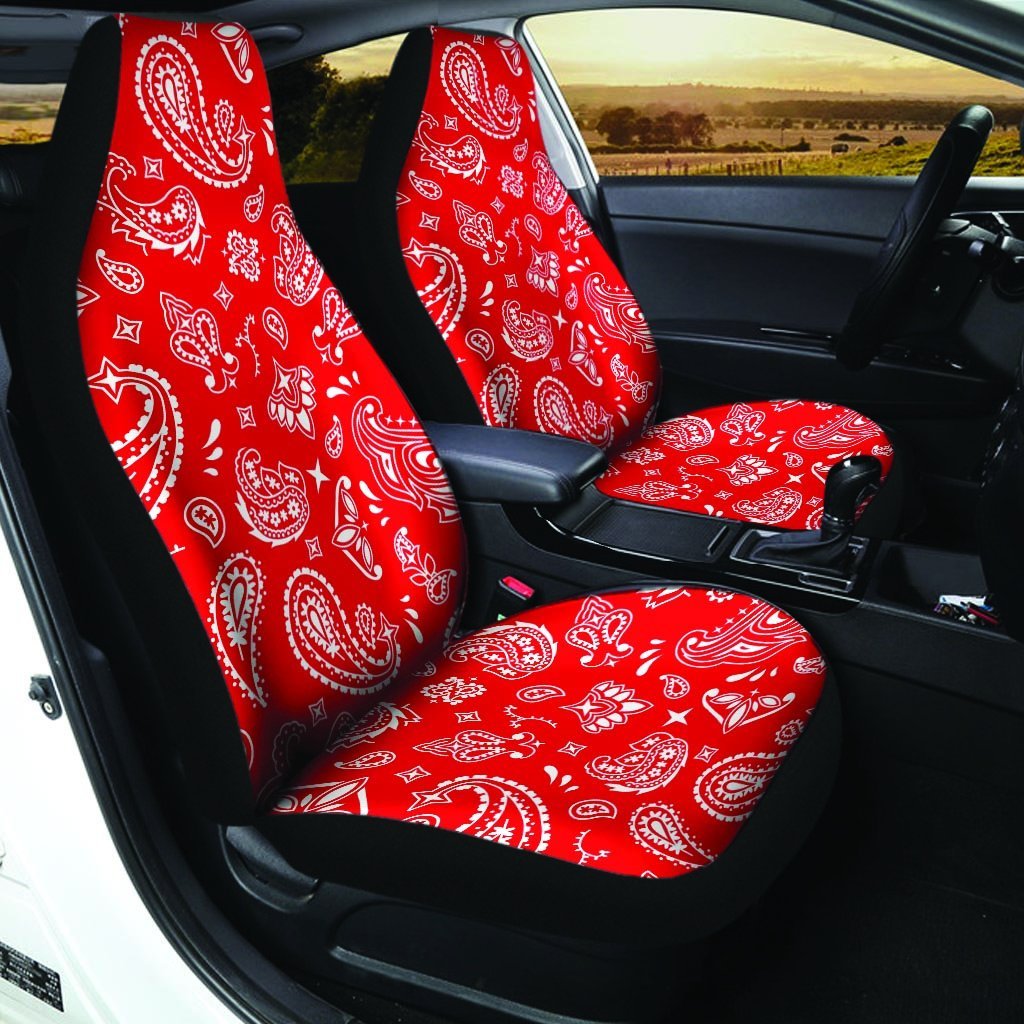 Red Bandana Car Seat Covers-grizzshop