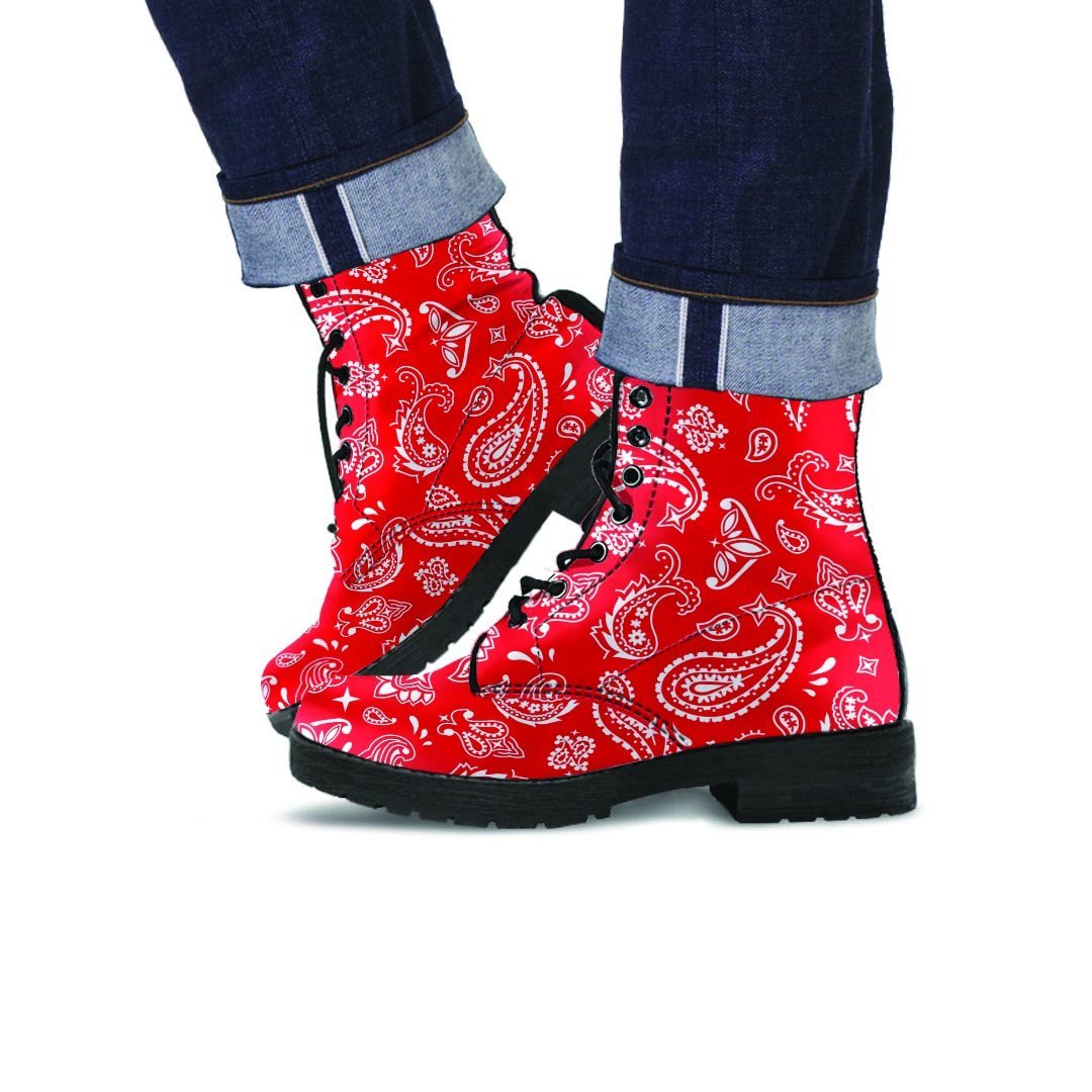 Red Bandana Men's Boots-grizzshop