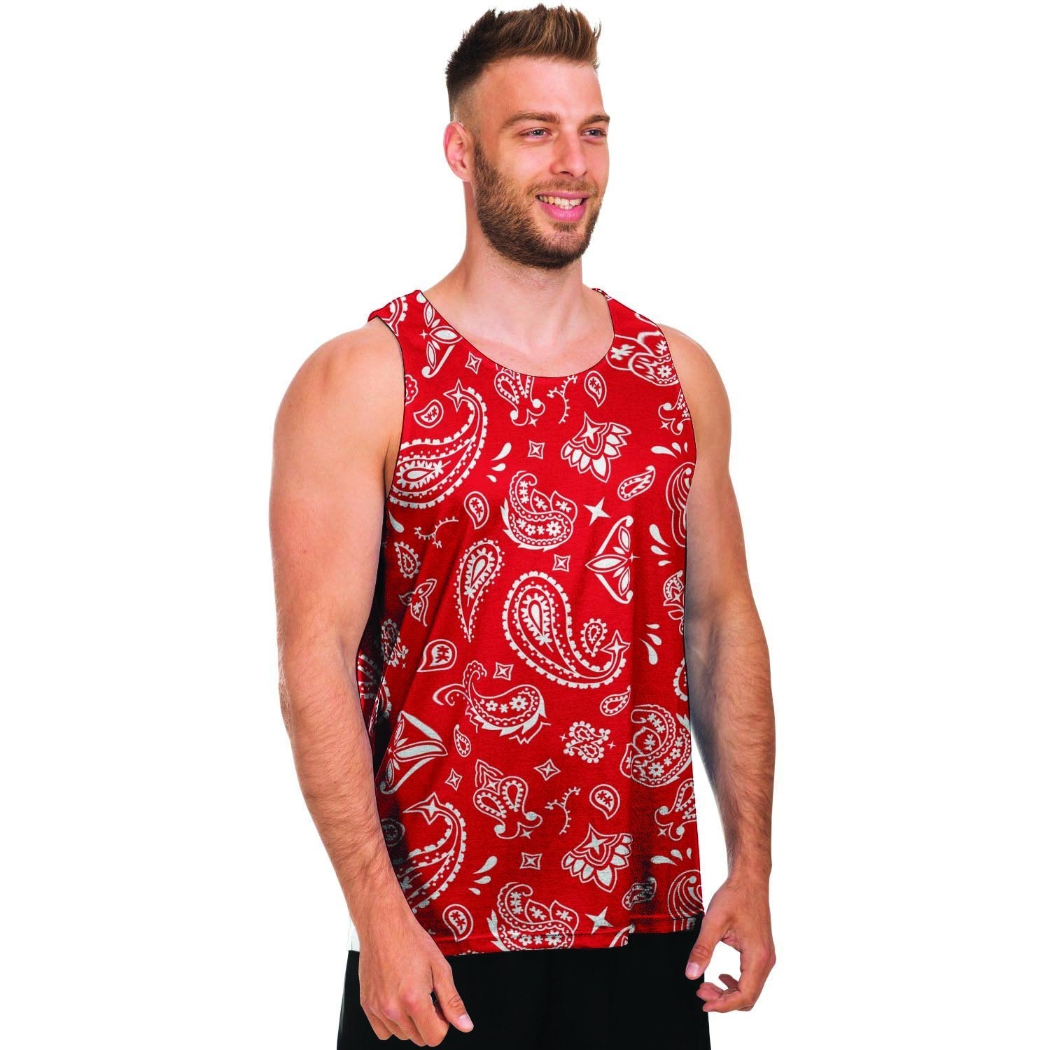 Red Bandana Men's Tank Tops-grizzshop