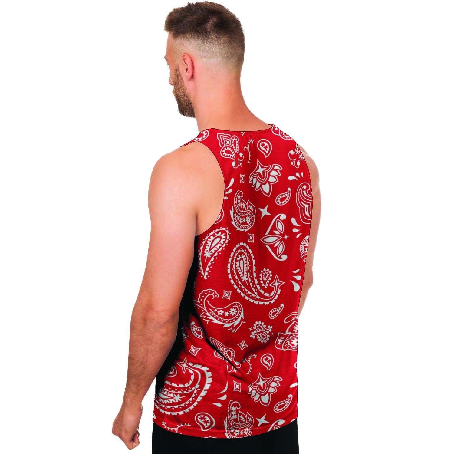 Red Bandana Men's Tank Tops-grizzshop