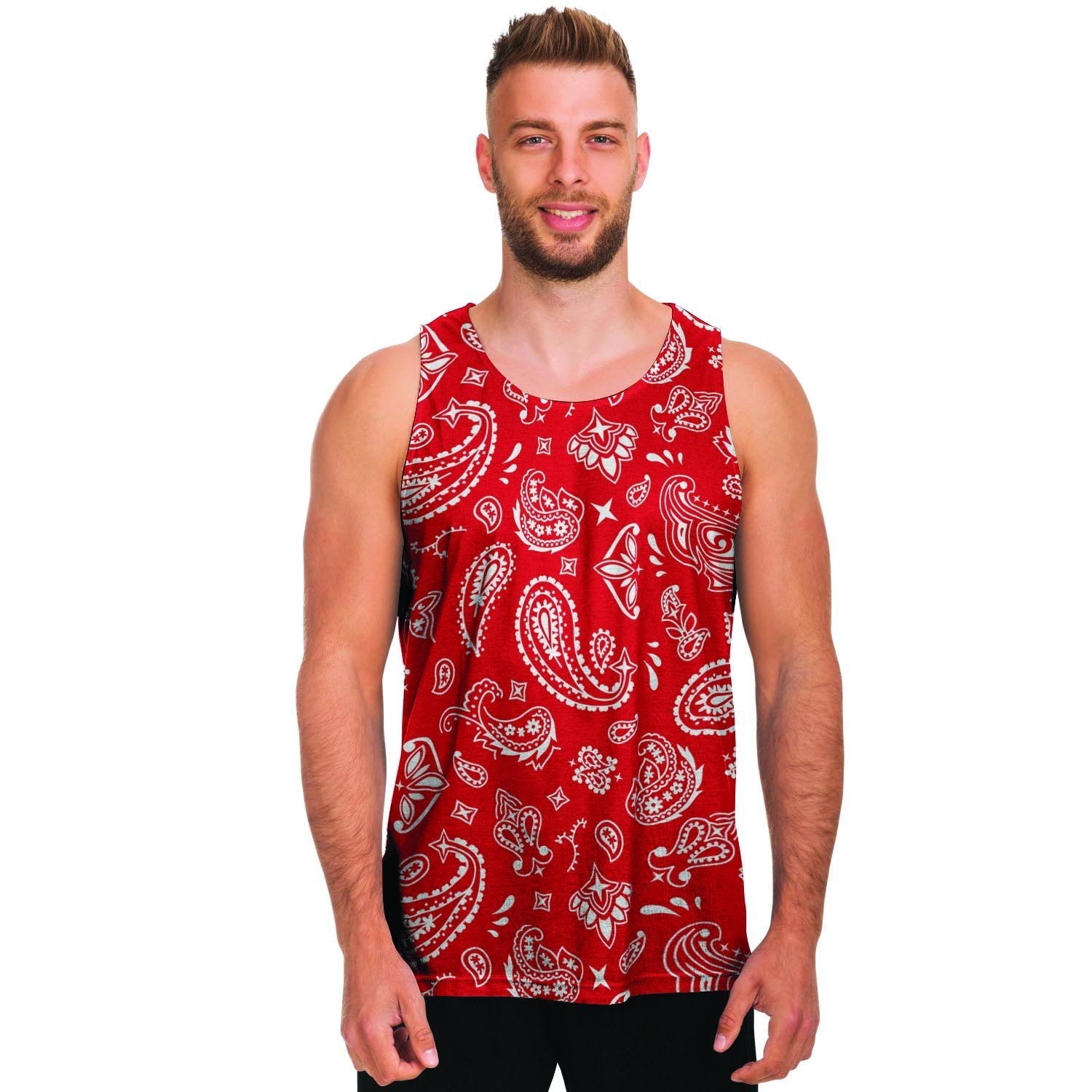 Red Bandana Men's Tank Tops-grizzshop