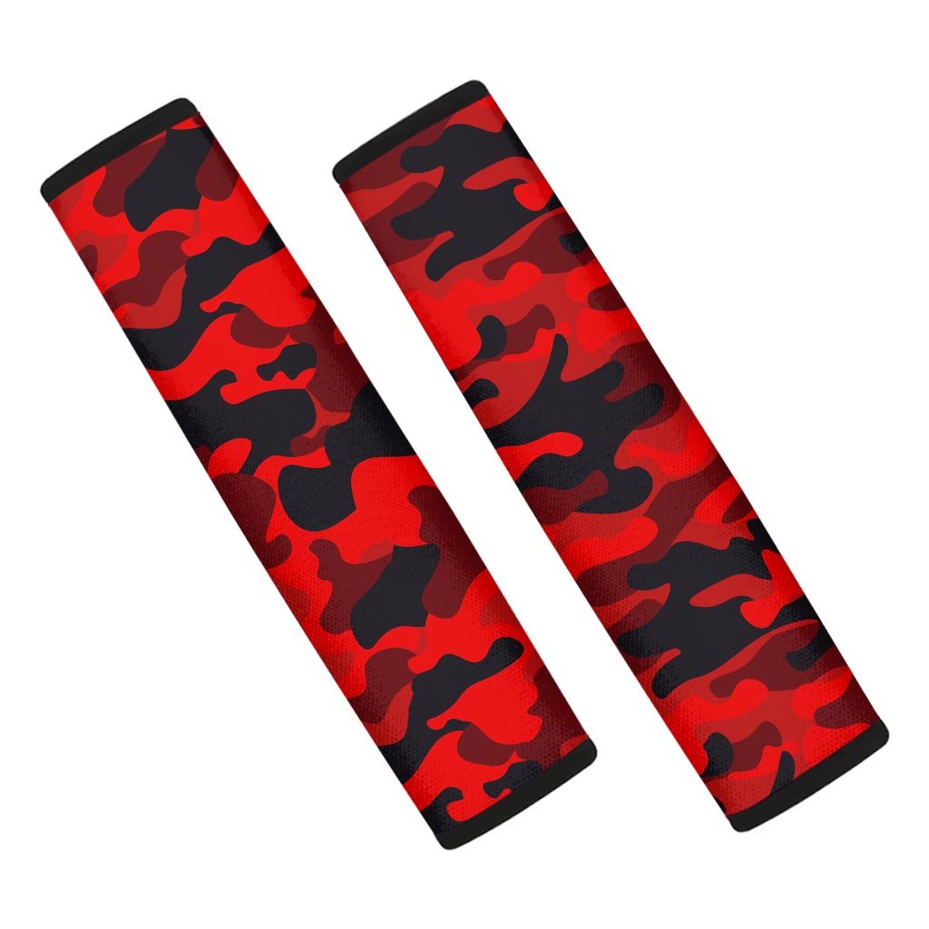 Red Camo Print Seat Belt Cover-grizzshop