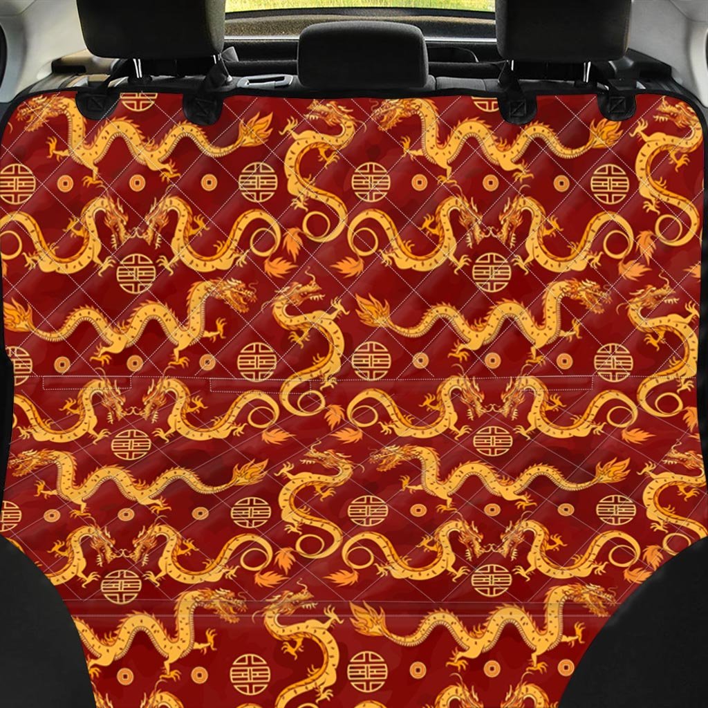 Red Chinese Dragon Pet Car Seat Cover-grizzshop