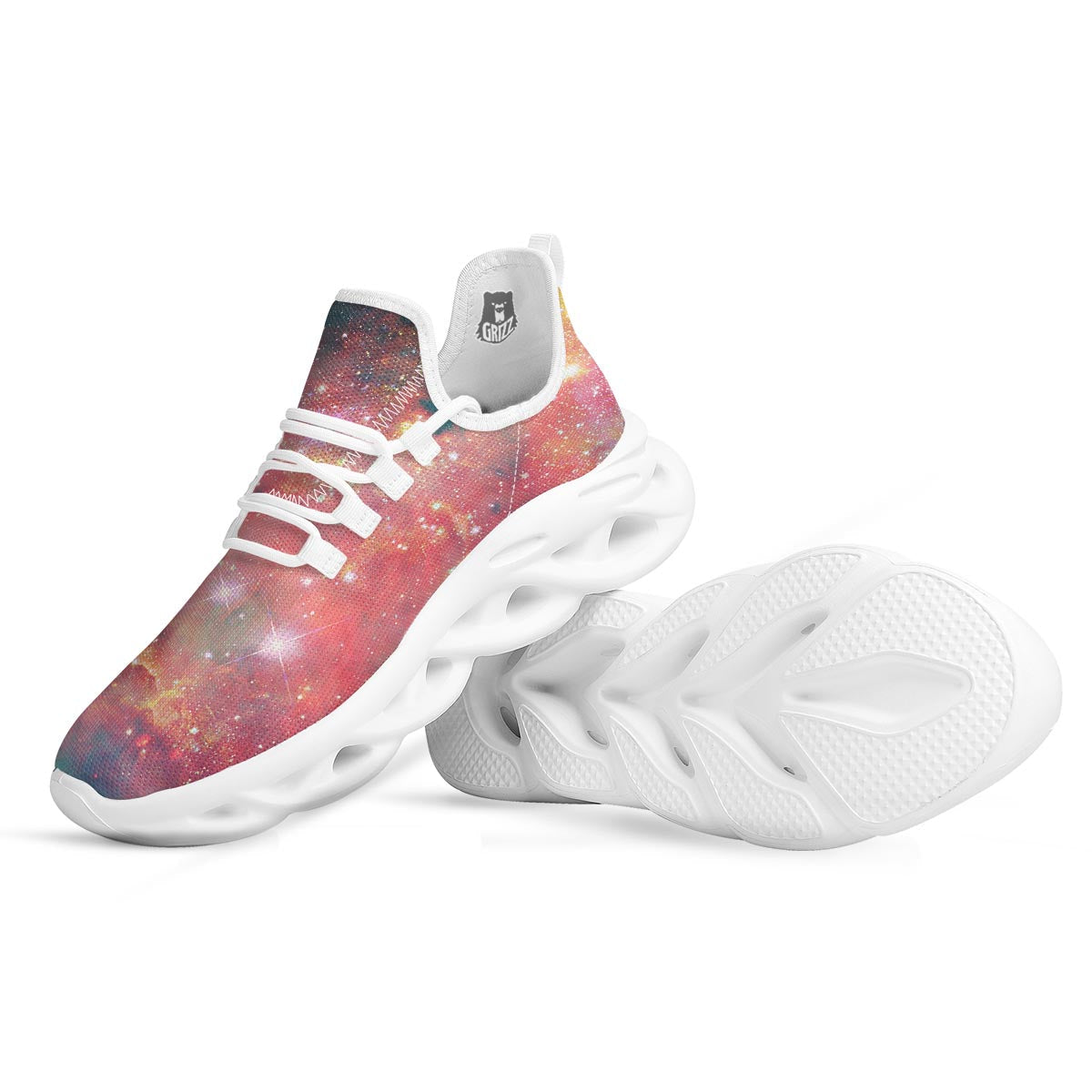 Red Cloud Galaxy Space White Running Shoes-grizzshop