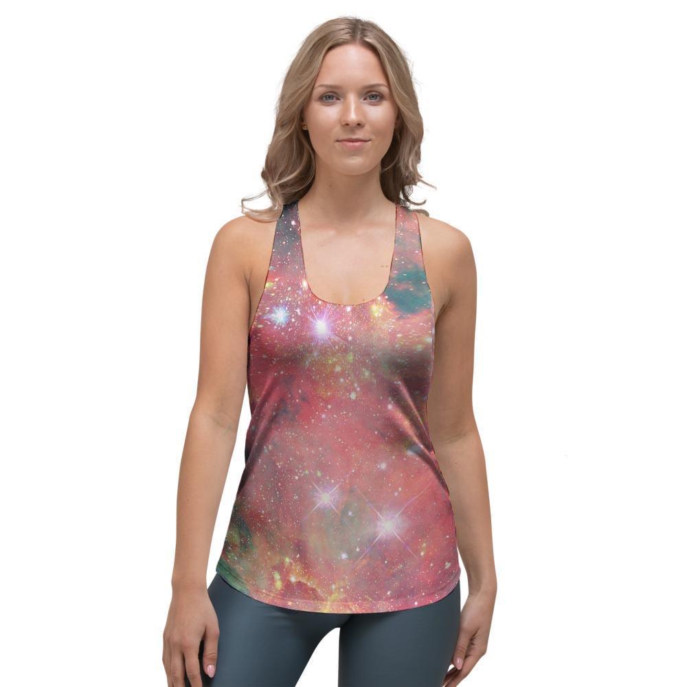 Red Cloud Galaxy Space Women's Racerback Tank Top-grizzshop