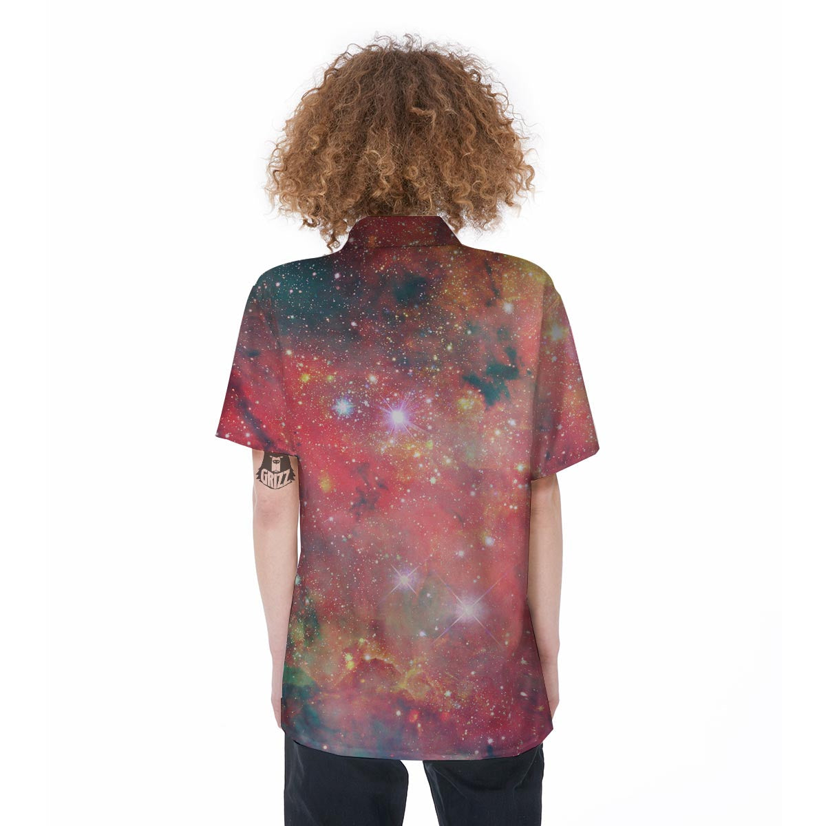 Red Cloud Galaxy Space Women's Short Sleeve Shirts-grizzshop