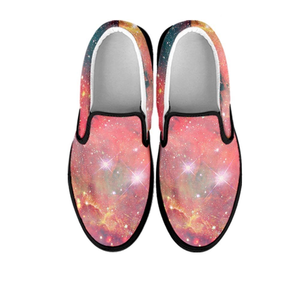 Red Cloud Galaxy Space Women's Slip On Sneakers-grizzshop