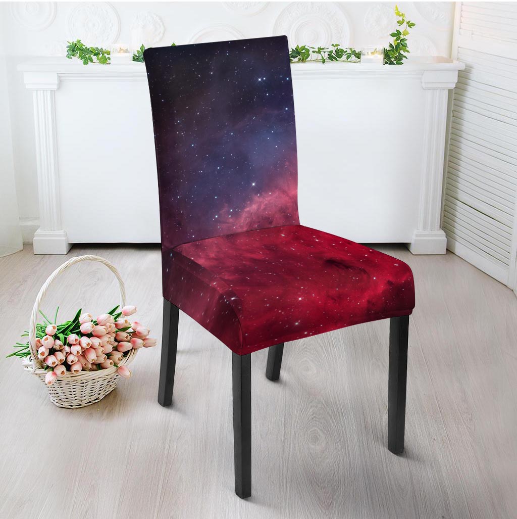 Red Cosmic Galaxy Space Chair Cover-grizzshop