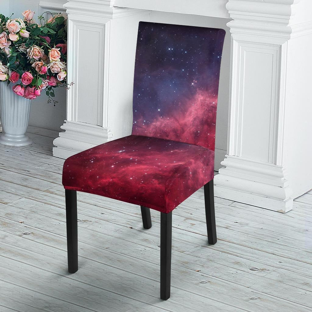 Red Cosmic Galaxy Space Chair Cover-grizzshop