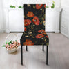 Red Floral Poppy Pattern Print Chair Cover-grizzshop