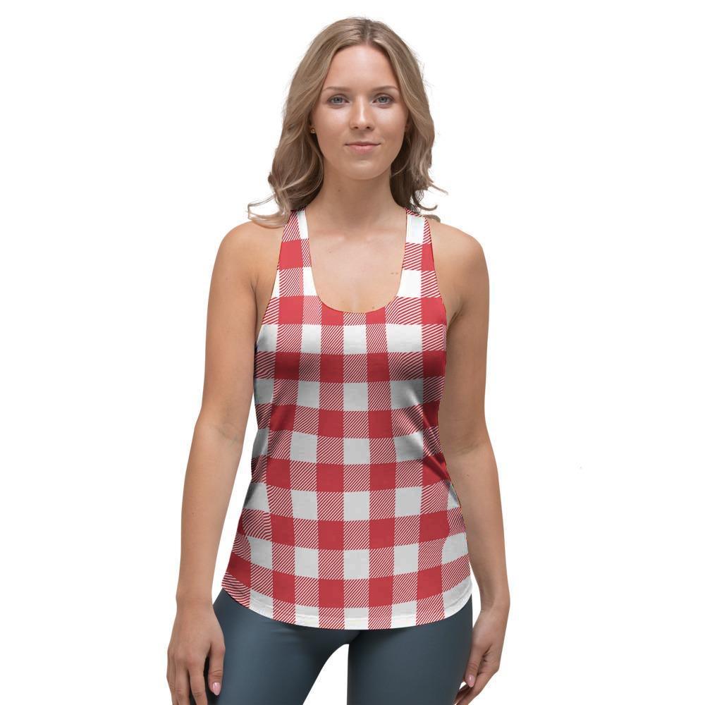 Red Lumberjack Women's Racerback Tank Top-grizzshop